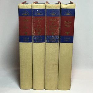 Zane Grey Walter J Black Hardcover Book Lot of 4 Western: #32, #39, #35 & #33